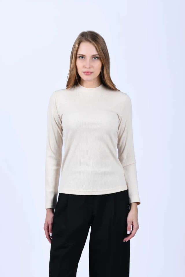 Krem Fitilli Triko Bluz - LB90