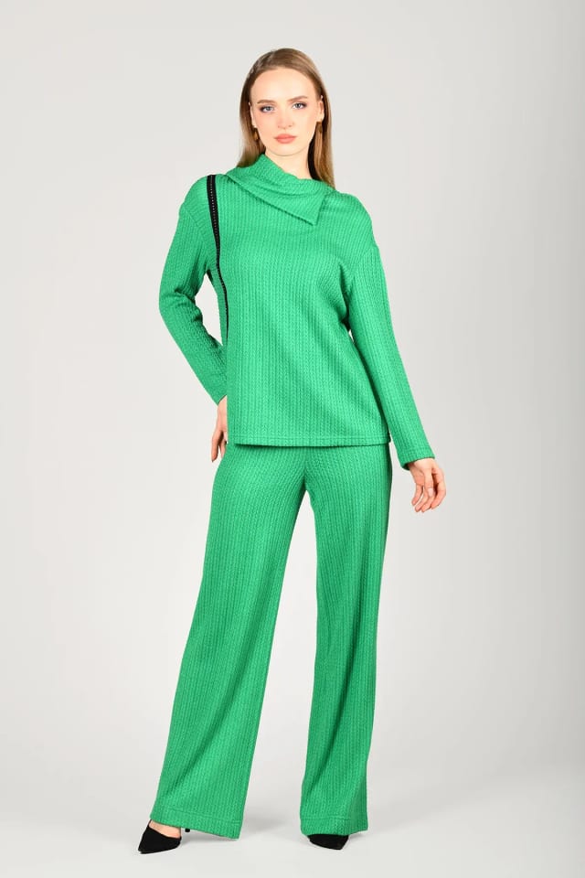 QP118 LANVIN PANTOLON - Zümrüt