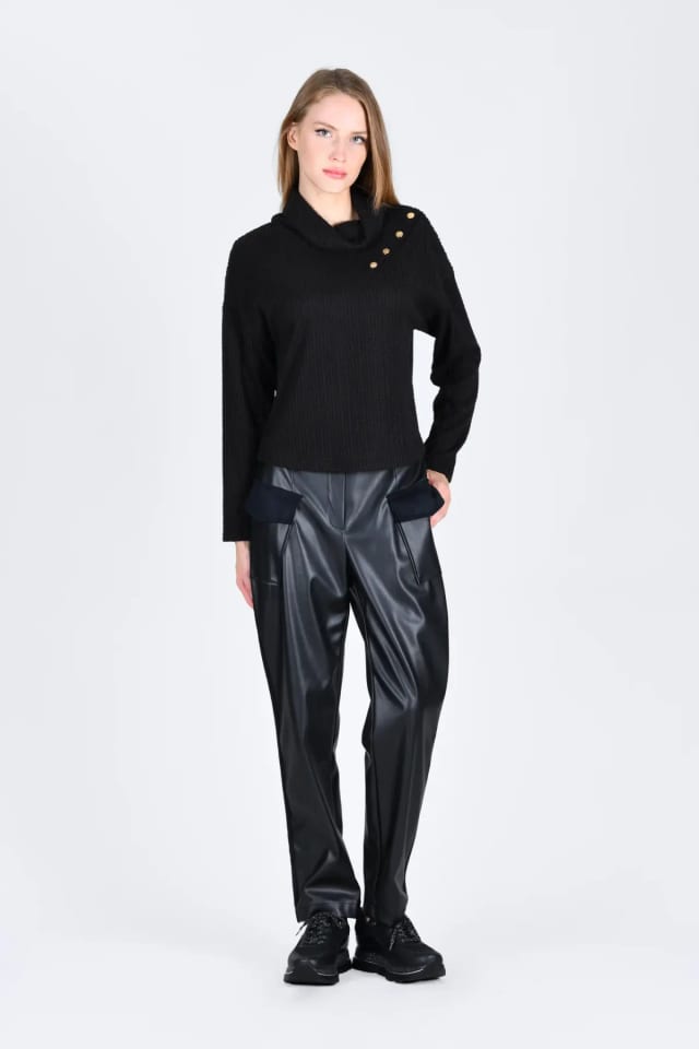 QB142 LANVIN BLUZ - Siyah